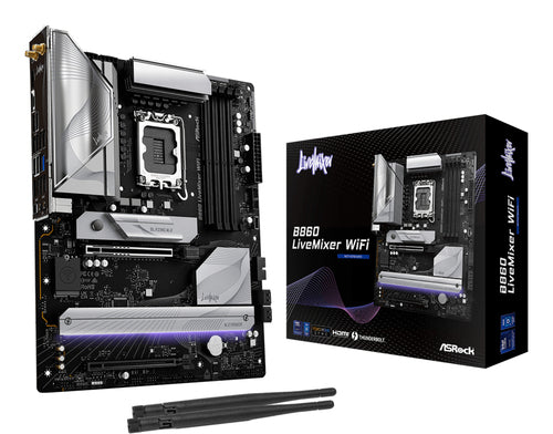 ASRock B860 LiveMixer WiFi bundkort - produktbillede 1