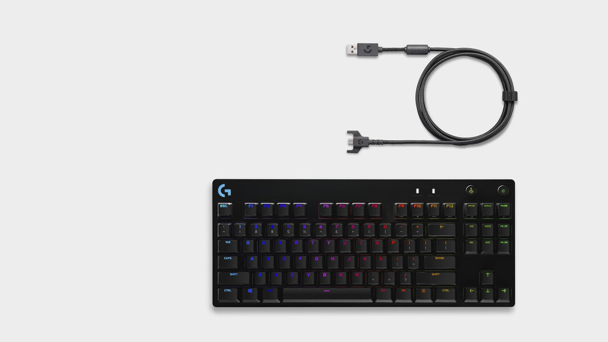 Logitech - PRO Gaming Keyboard - English (UK) - QWERTY Layout - Black - Mechanical Keyswitch - Windows, Mac OS Logitech