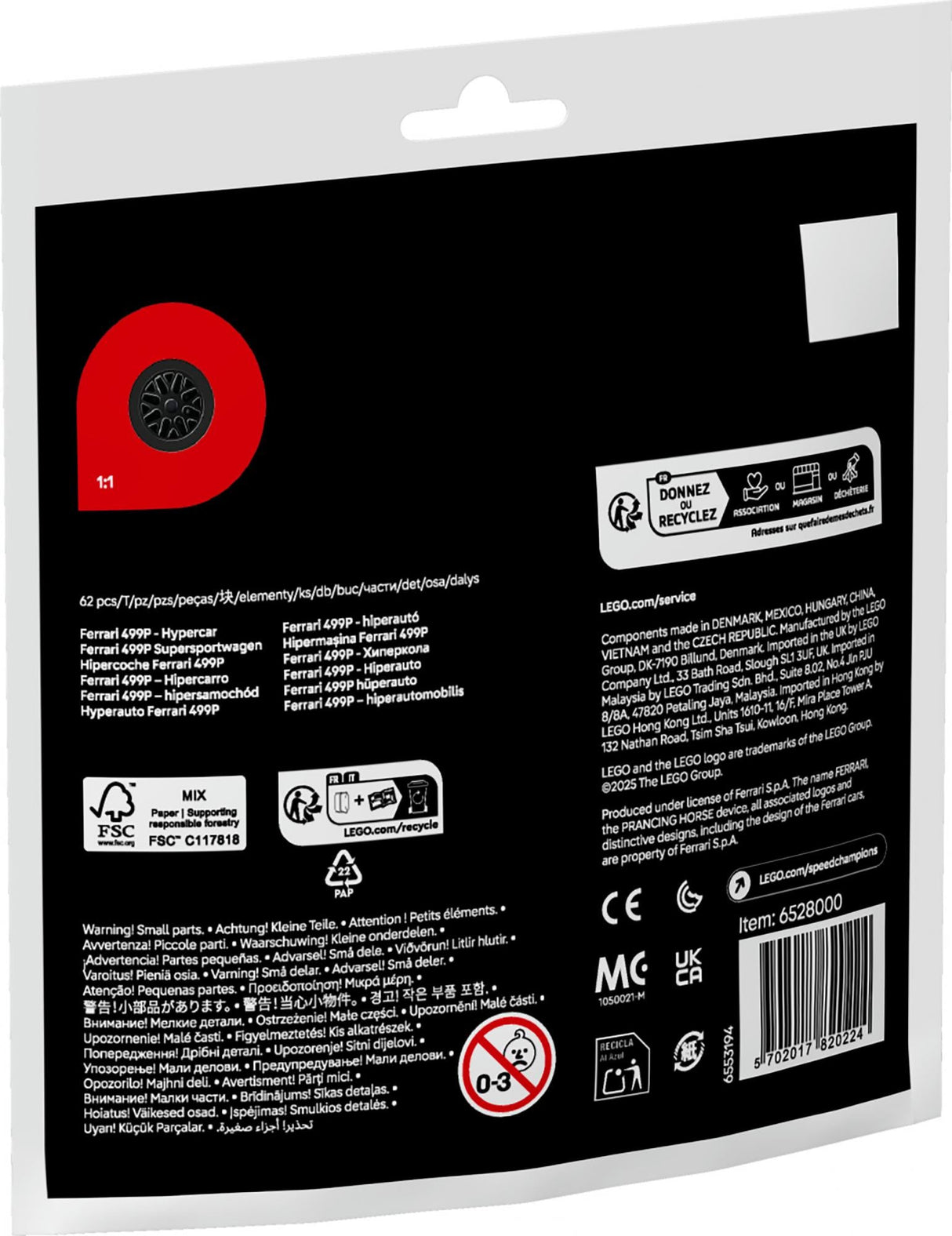 LEGO 30709 Speed Champions Ferrari 499P Super Sports Car LEGO