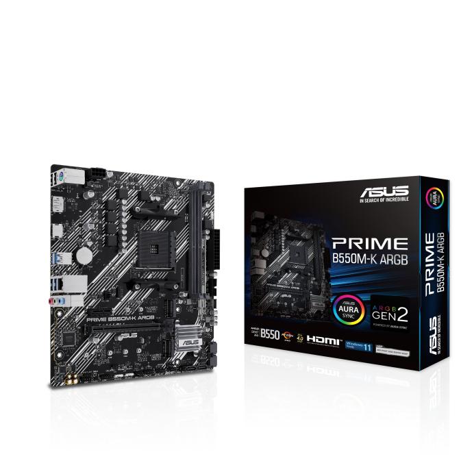 ASUS PRIME B550M-K ARGB (mATX, B550, AM4) ASUS