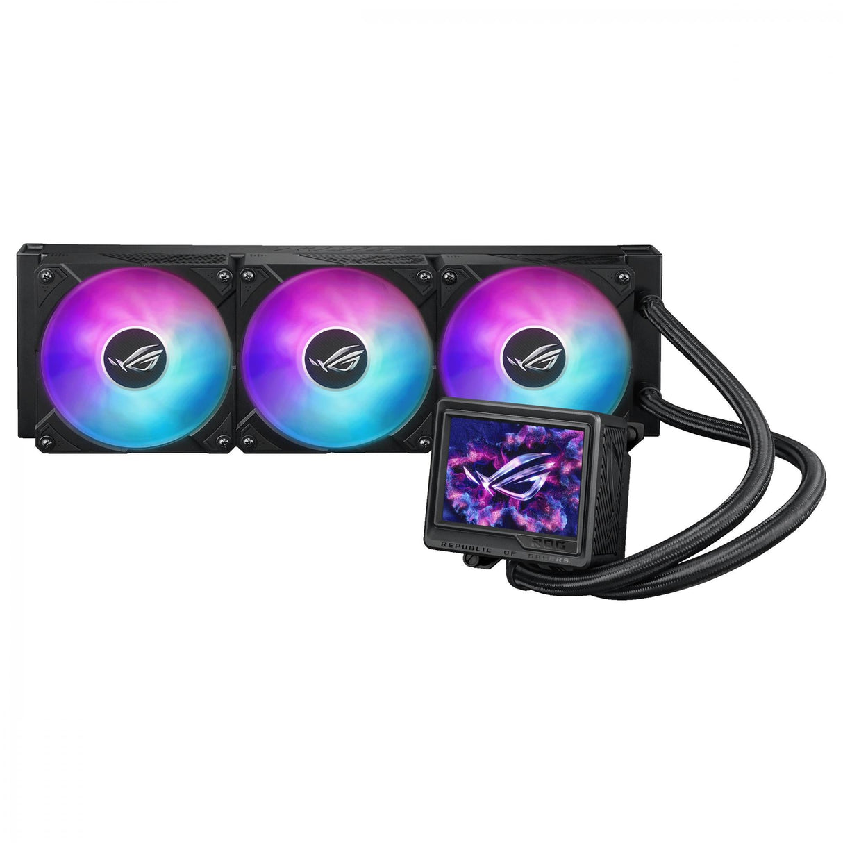 ASUS ROG RYUJIN III 360 ARBG EXTREME AiO Liquid Cooler w. 3.5" LCD, Asetek Emma Gen8 V2 pump, magnetic ROG ARGB fans ASUS