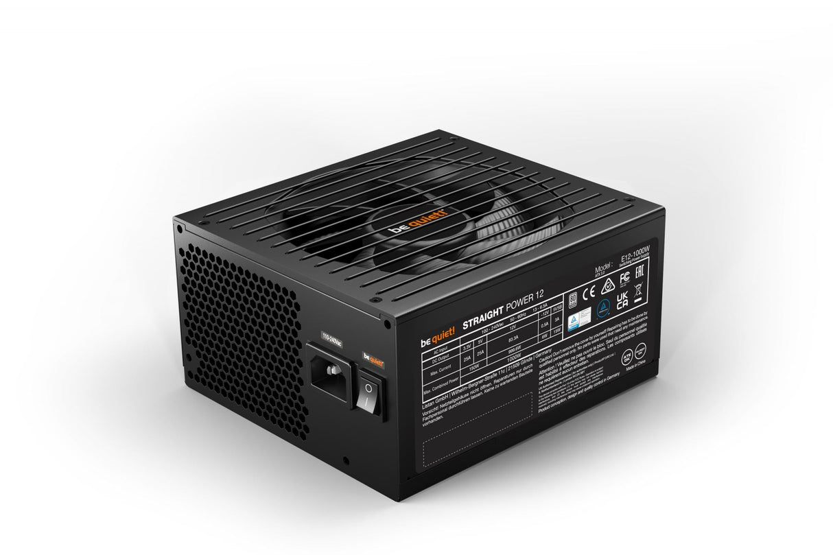 be quiet! Straight Power 12 Platinum 1000W ATX3.0, PC power supply (black, 1x 12VHPWR, 4x PCIe, cable management, 1000 watts) Be quiet