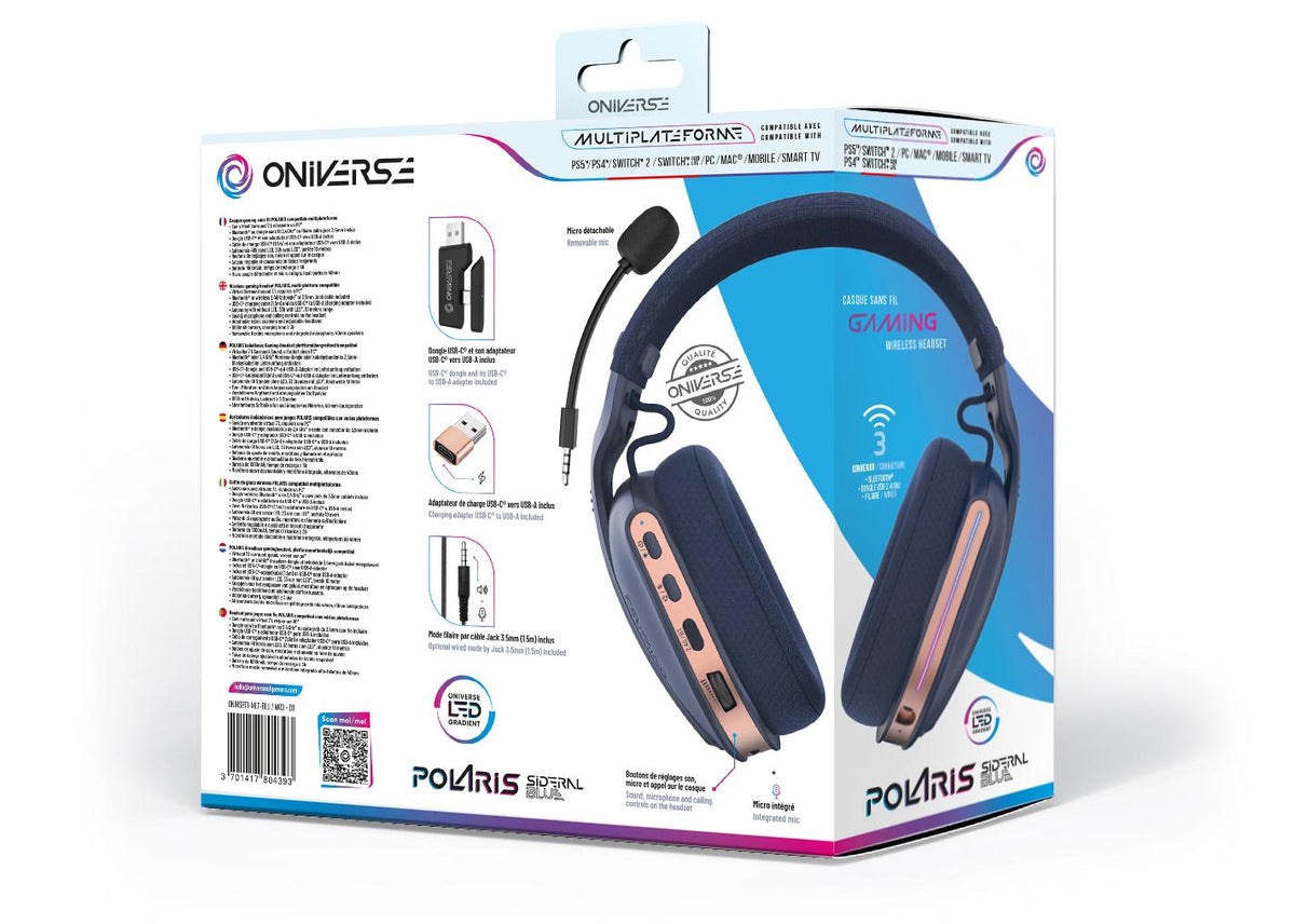 ONIVERSE WIRELESS GAMING HEADSET POLARIS - SIDERAL BLUE Oniverse