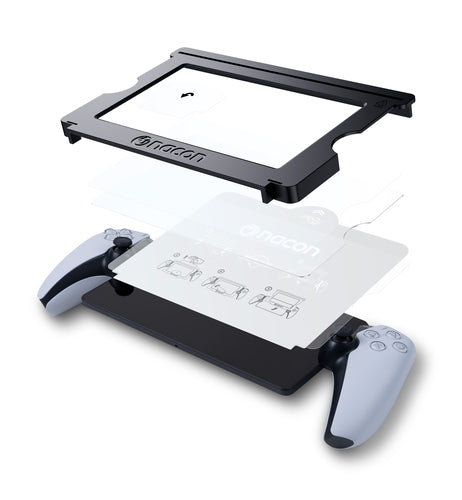 Nacon – skærmbeskytter til PlayStation Portal – produkt i brug, øvrigt udstyr er illustration