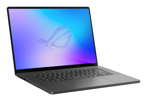 ASUS ROG Zephyrus G16 GU606AP-TB042W – set skråt forfra; tastaturlayout illustrativt