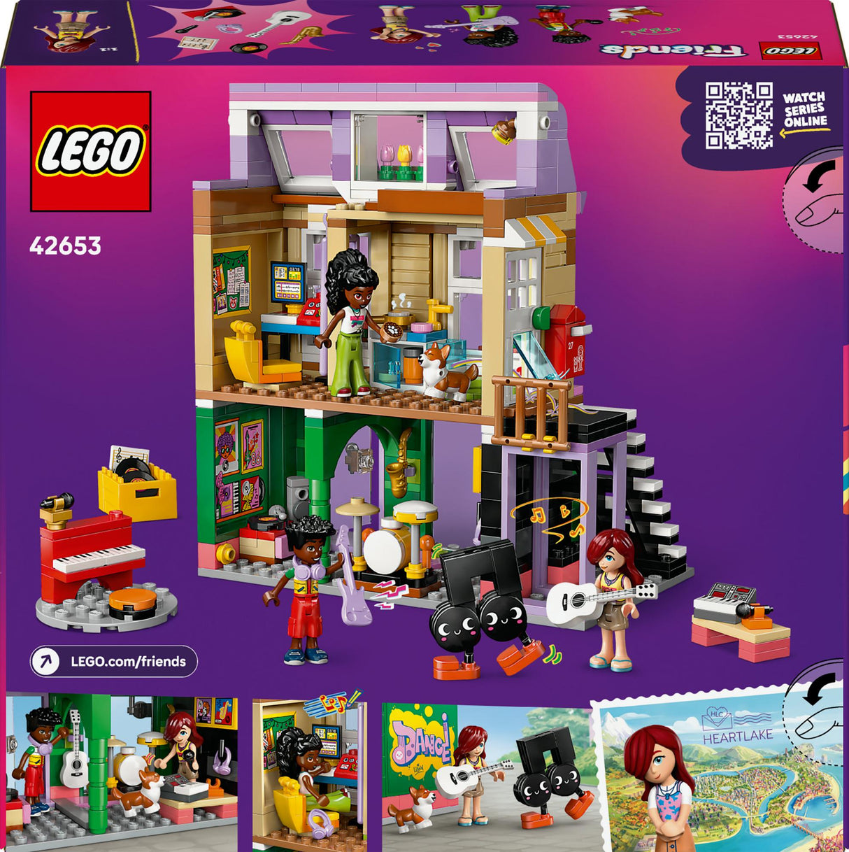 LEGO 42653 Friends Music Shop & Apartment, construction toy LEGO
