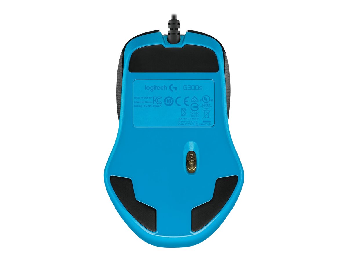Logitech G300S Optisk kabel Svart