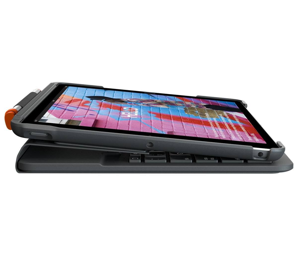 Logitech - Slim Folio for iPad 7-8-9th Graphite Nordic Logitech