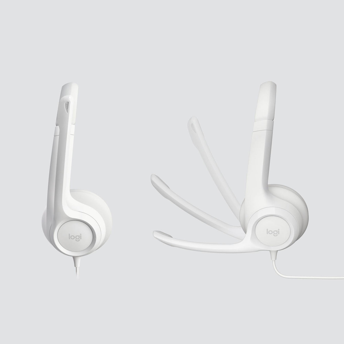 Logitech - H390 Wired Headset for PC/Laptop, Stereo Headphones with Noise Cancelling Microphone, USB-A WHITE Logitech