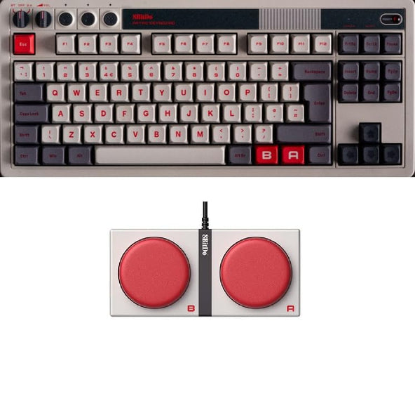 8BitDo Retro Mechanical Keyboard N Edition UK med Dual Super Buttons
