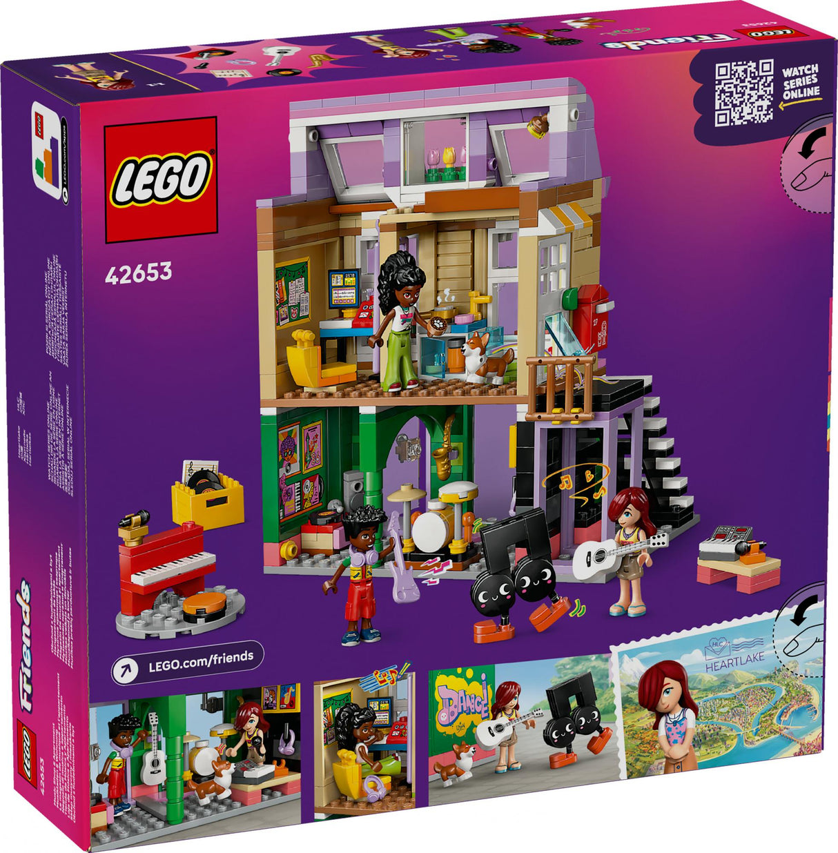 LEGO 42653 Friends Music Shop & Apartment, construction toy LEGO