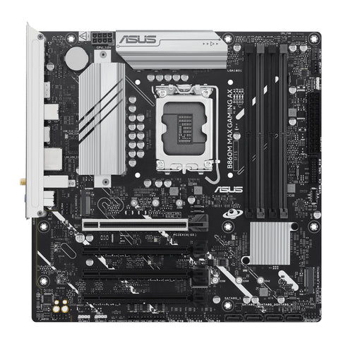 ASUS B860M MAX GAMING AX – set ovenfra