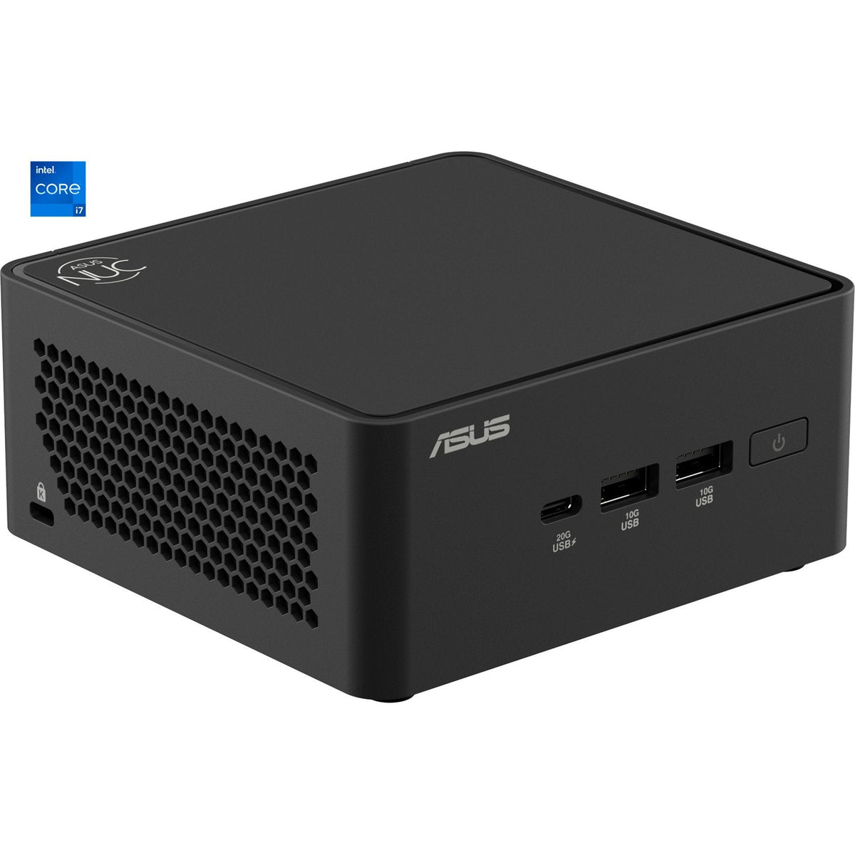 ASUS NUC 15 Pro Tall Kit RNUC15CRHC700002 – sort mini-PC set skråt forfra