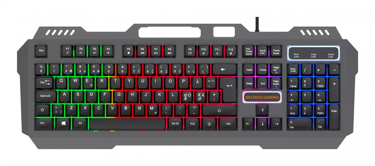 DK130 Membrane Gaming keyboard with Rainbow backlight deltaco_gaming