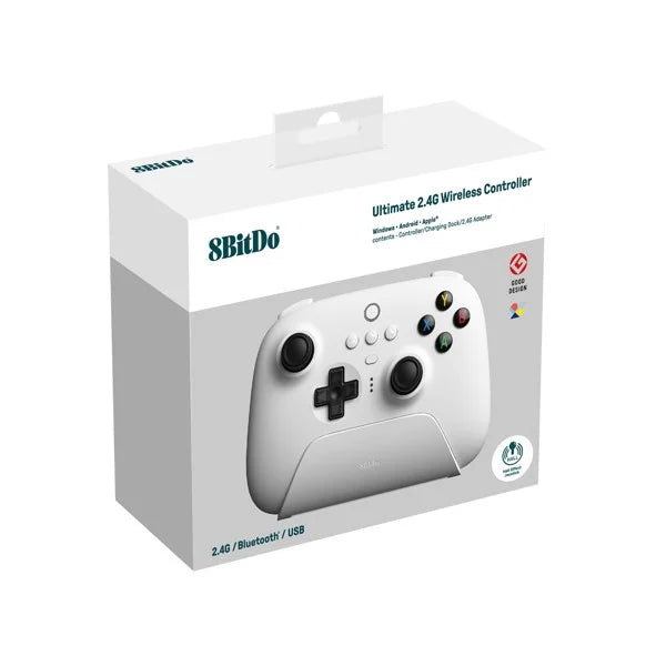 8BitDo Ultimate 2.4G Pad PC Hall Ed/Hvid