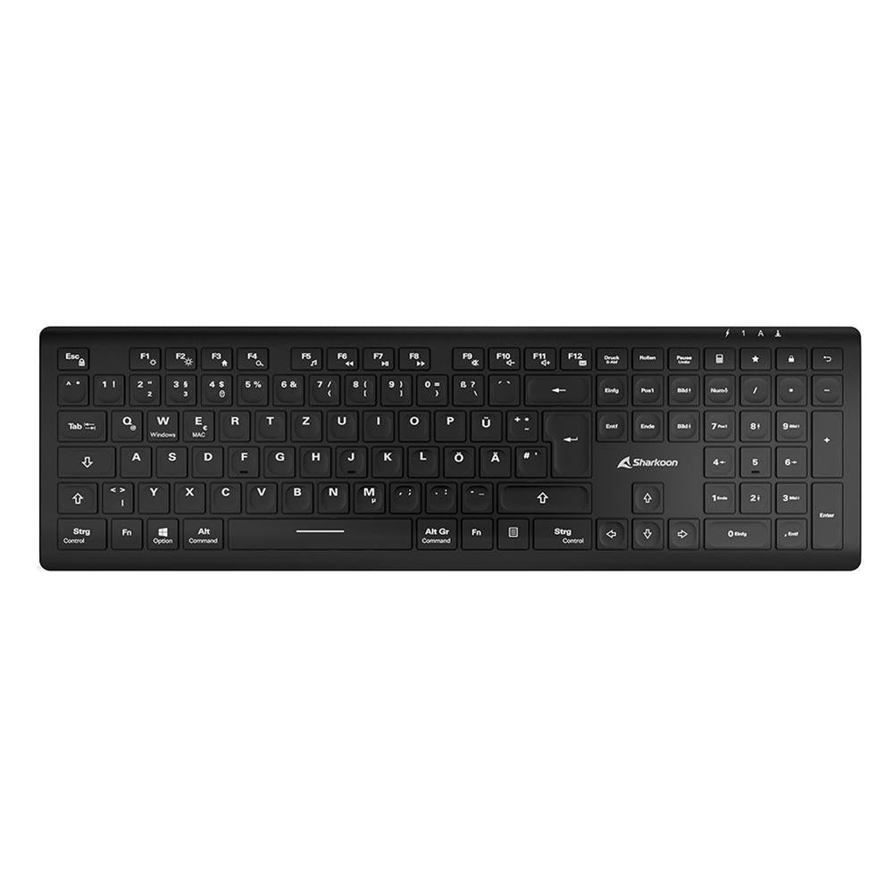 Sharkoon OfficePal K30W (black, DE layout, rubber dome) Sharkoon