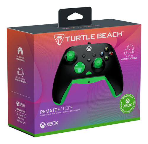 Turtle Beach Rematch Core Wired – Xbox/PC, sort/grøn – Emballage fra siden