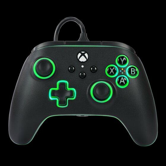 PowerA Advantage Kablet Controller - Xbox Series X/S - m/ Lumectra + RGB LED Strip - Sort