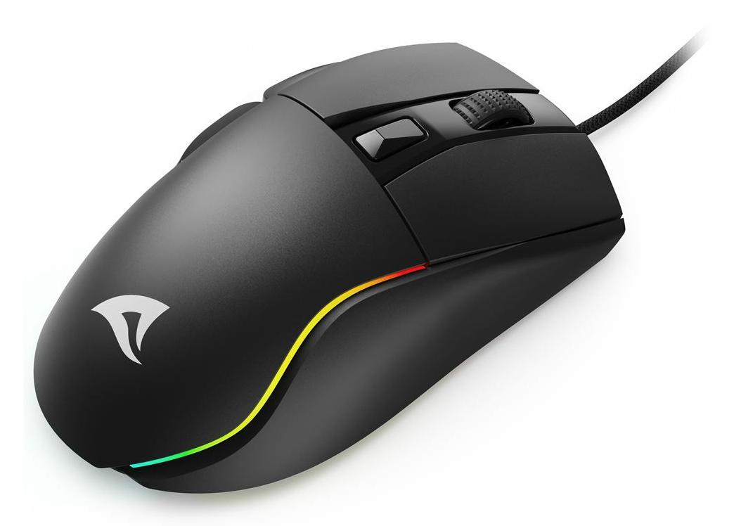 Sharkoon SKILLER SGM35 Black 6400 DPI ATG4090 RGB 1000Hz 80g PBT 6-Button Gaming Mouse Sharkoon