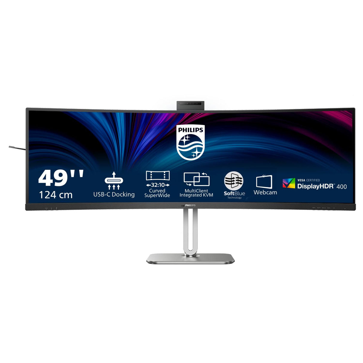 Philips 49B2U6900CH 49 5120 x 1440 (UltraWide) HDMI DisplayPort USB-C 75Hz Dockingskærm Philips