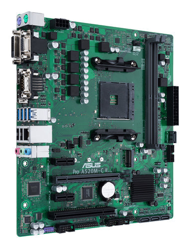 ASUS PRO A520M-C II/CSM med DDR4-pladser og udvidelsesporte