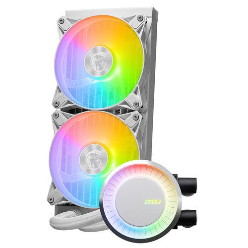 MSI MAG CORELIQUID E240 White 240mm – CPU-køler – Hvid