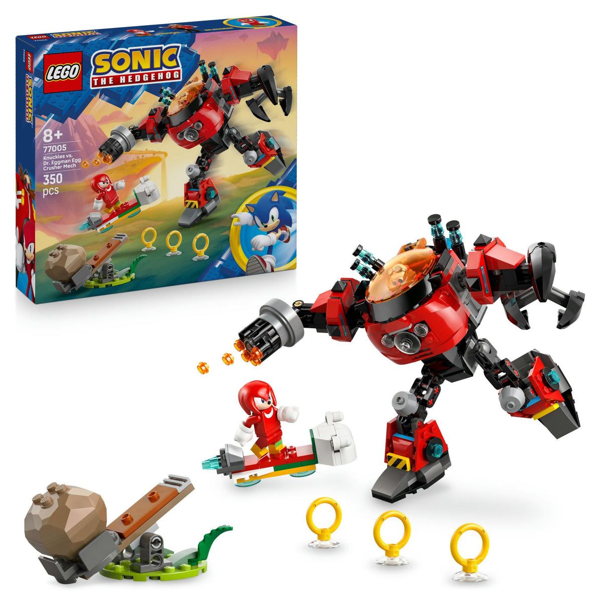 LEGO - Sonic - Knuckles vs. Dr. Eggman Egg Crusher Mech (77005) LEGO