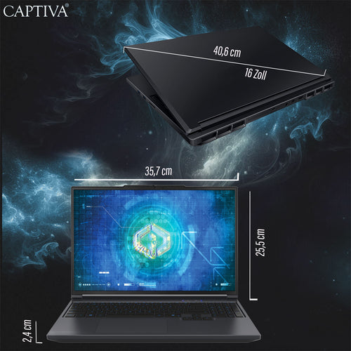 Captiva I99-480GE 16" WQXGA i9-14900HX 32GB/1TB SSD RTX 5070Ti Win 11 – visning 6