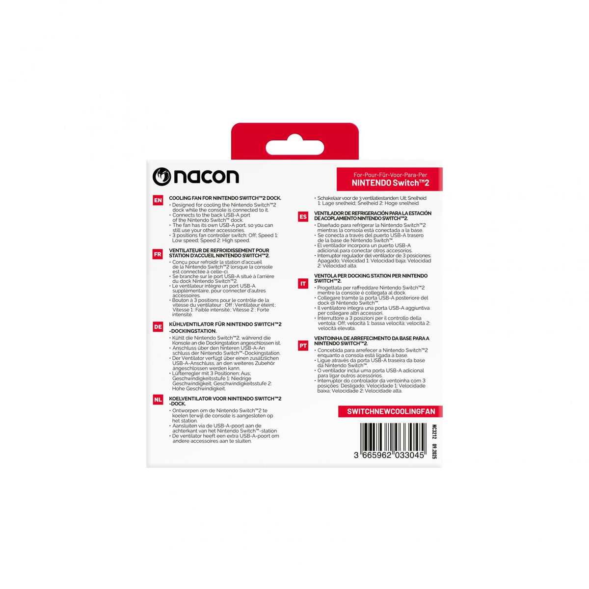 Nacon - Cooling Fan (Nintendo Switch 2) Nacon