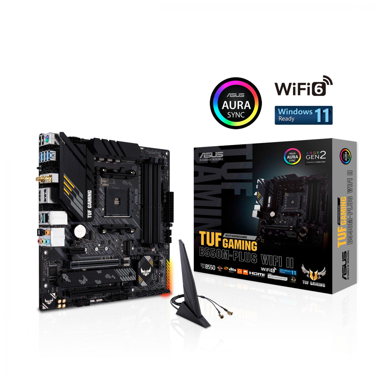 ASUS TUF GAMING B550M-PLUS (WI-FI) II (mATX, B550, AM4) ASUS