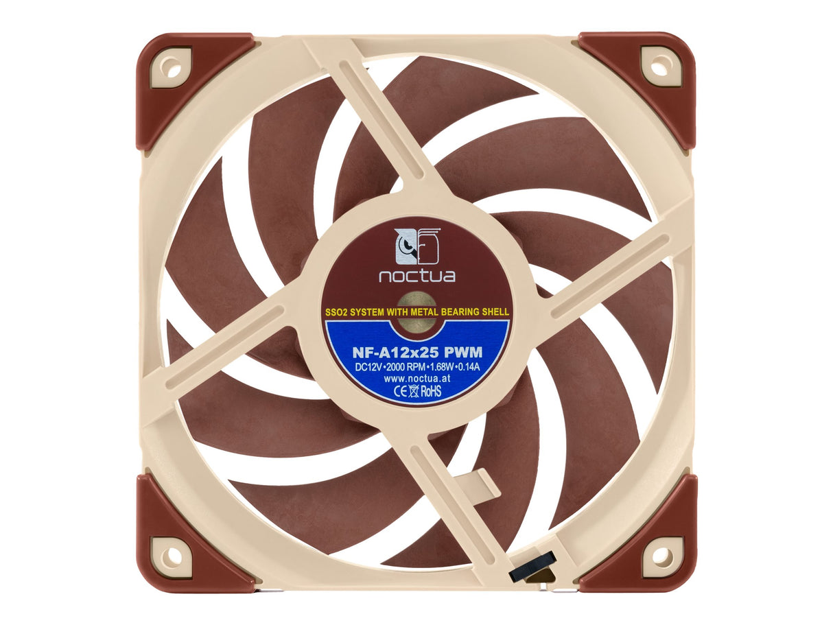 Noctua NF-A12x25 PWM Fan 1-pack Brun Hvid 120 mm