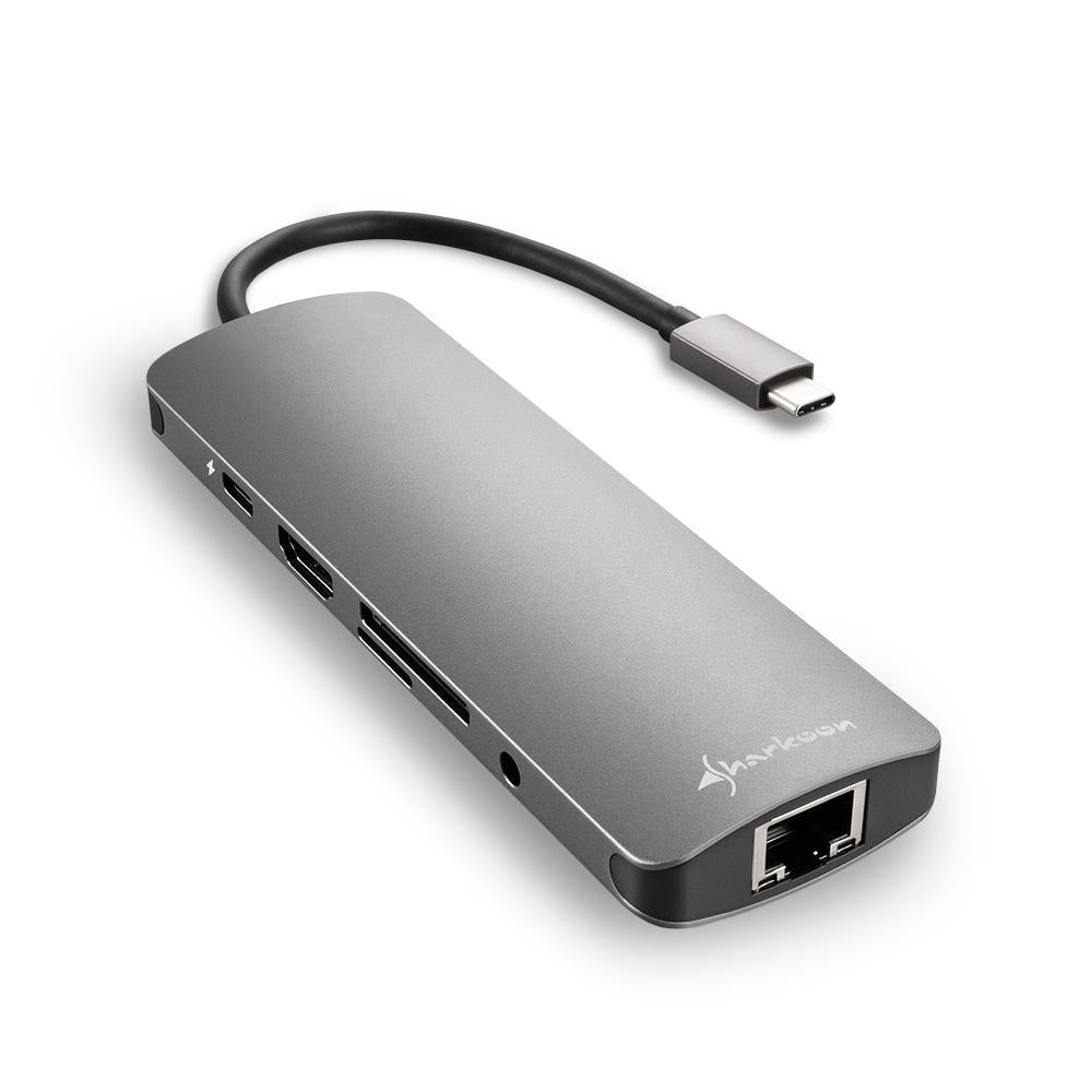 Sharkoon USB 3.0 Type C Combo Adapter - dark grey Sharkoon