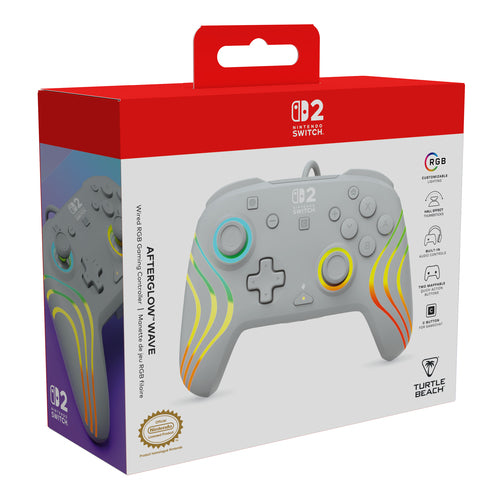 Turtle Beach Afterglow Wave Wired – Switch-controller, grå – Emballage fra siden