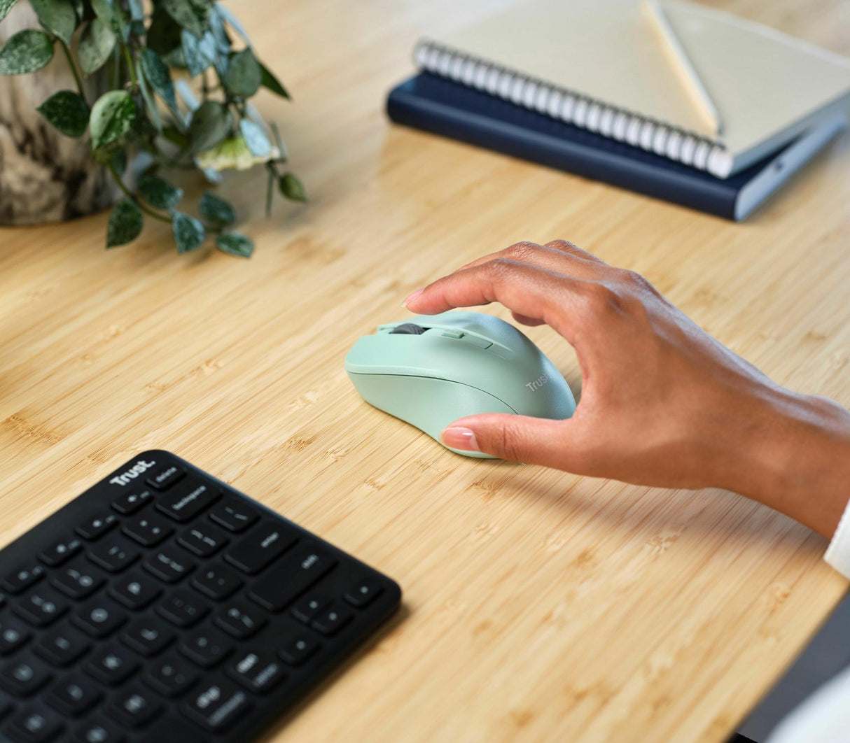 TRUST MYDO SILENT TRÅDLØS MUS - GRØN