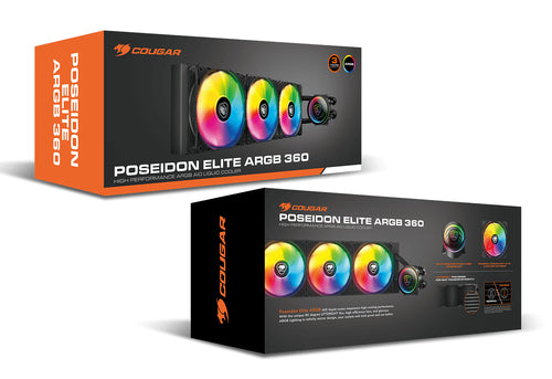 COUGAR Poseidon Elite 360, ARGB, sort AIO-vandkøler – produktdetalje