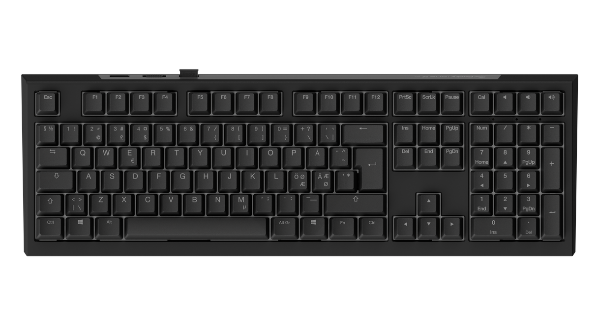 Ducky One X - Black Nordic - Fullsize 100% - Ducky Inductive Switch (analog) Tri-Mode (Trådløs, BT, Cord)