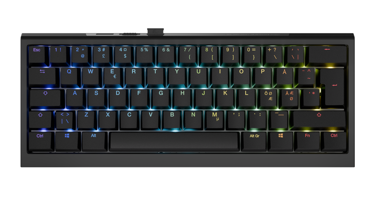 Ducky One X - Black Nordic - Mini 60% - Ducky Inductive Switch (analog) Tri-Mode (Trådløs, BT, Cord)
