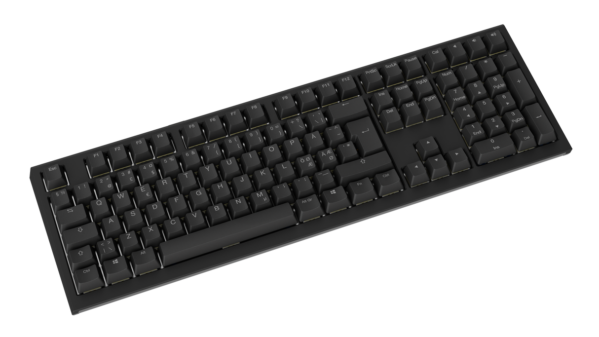 Ducky One X - Black Nordic - Fullsize 100% - Ducky Inductive Switch (analog) Tri-Mode (Trådløs, BT, Cord)