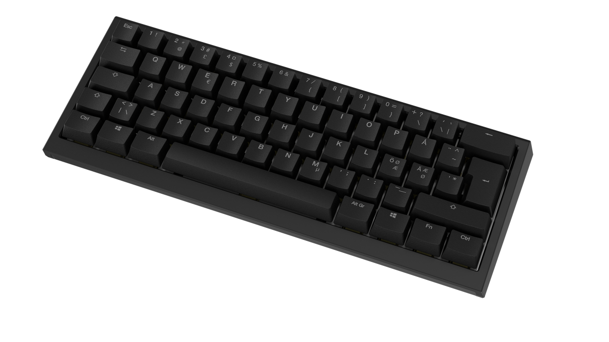 Ducky One X - Black Nordic - Mini 60% - Ducky Inductive Switch (analog) Tri-Mode (Trådløs, BT, Cord)