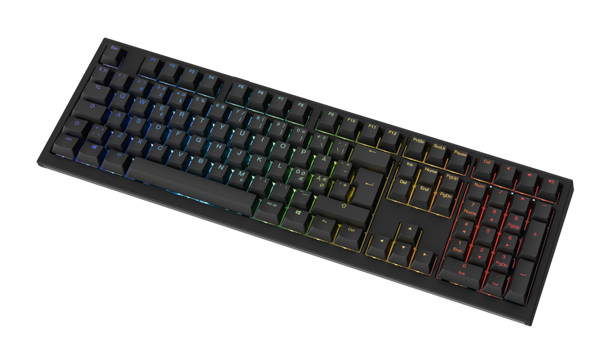Ducky One X - Black Nordic - Fullsize 100% - Ducky Inductive Switch (analog) Tri-Mode (Trådløs, BT, Cord)