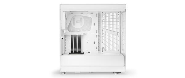 HYTE Y40 Snow White Miditower - Panoramic Glass Veil, included PCIe 4.0 riser cable, 2 included fans
