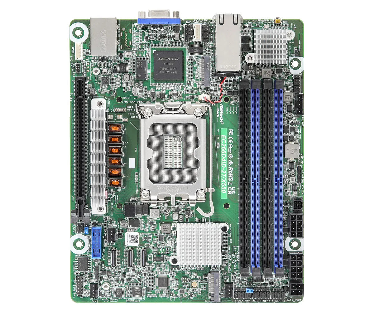 ASRock Rack EC266D4ID-2T/X550 bundkort - LGA1700, DDR5 - produktbillede