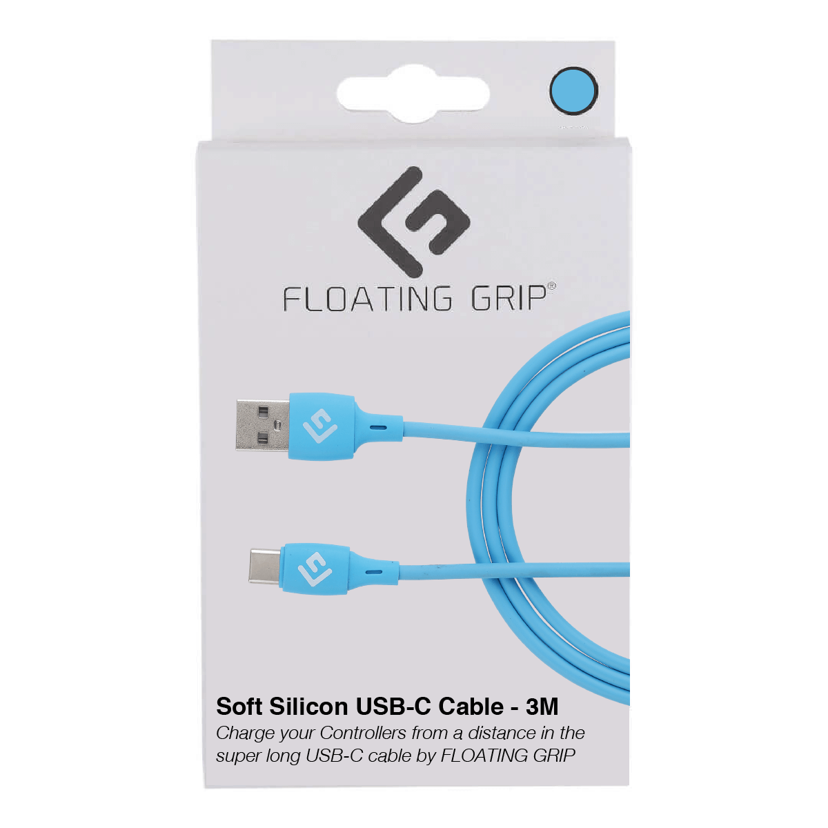Floating Grip 3M Silicone USB-C Cable (Blå)