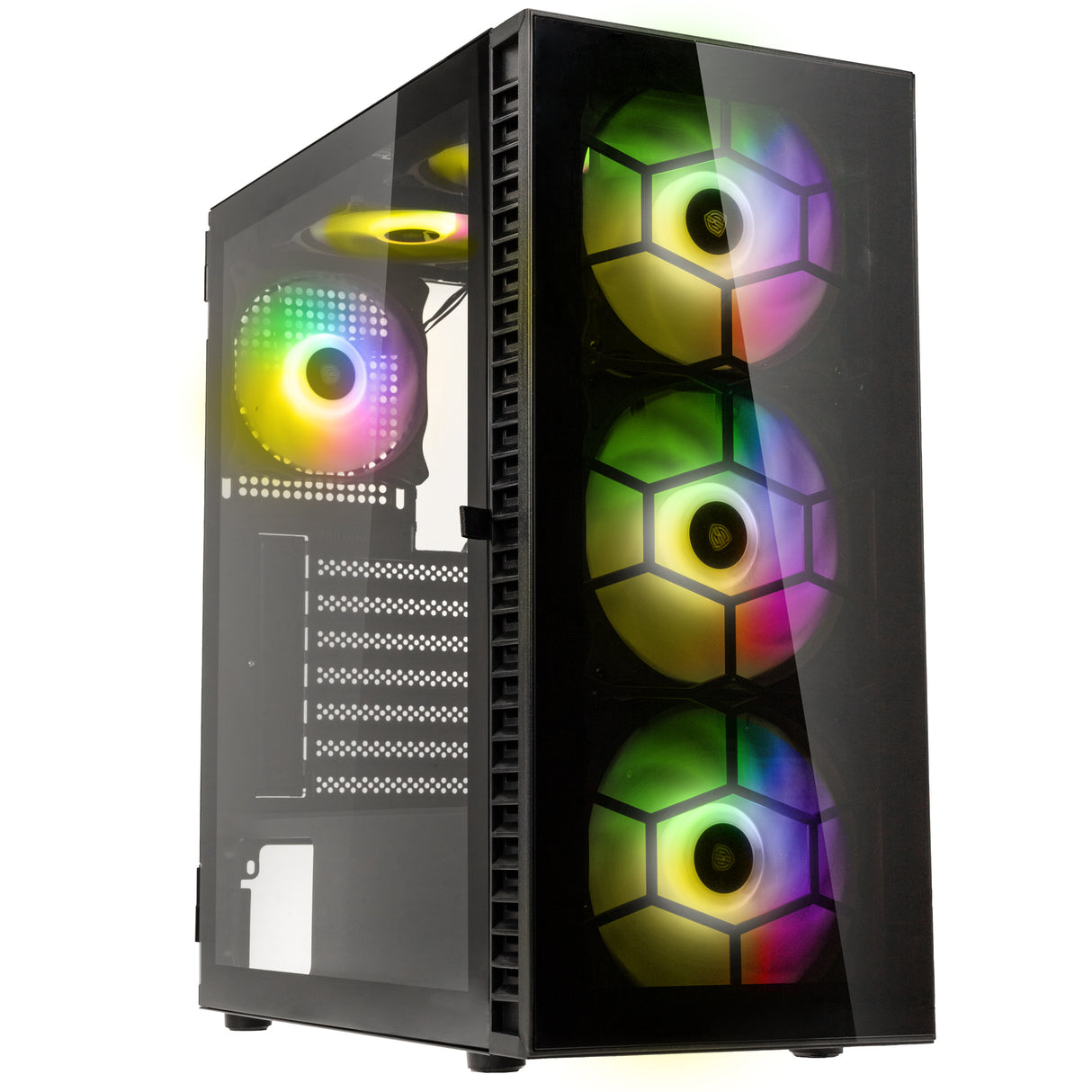 Kolink Observatory HF Glass ARGB Midi-Tower-chassi – Svart