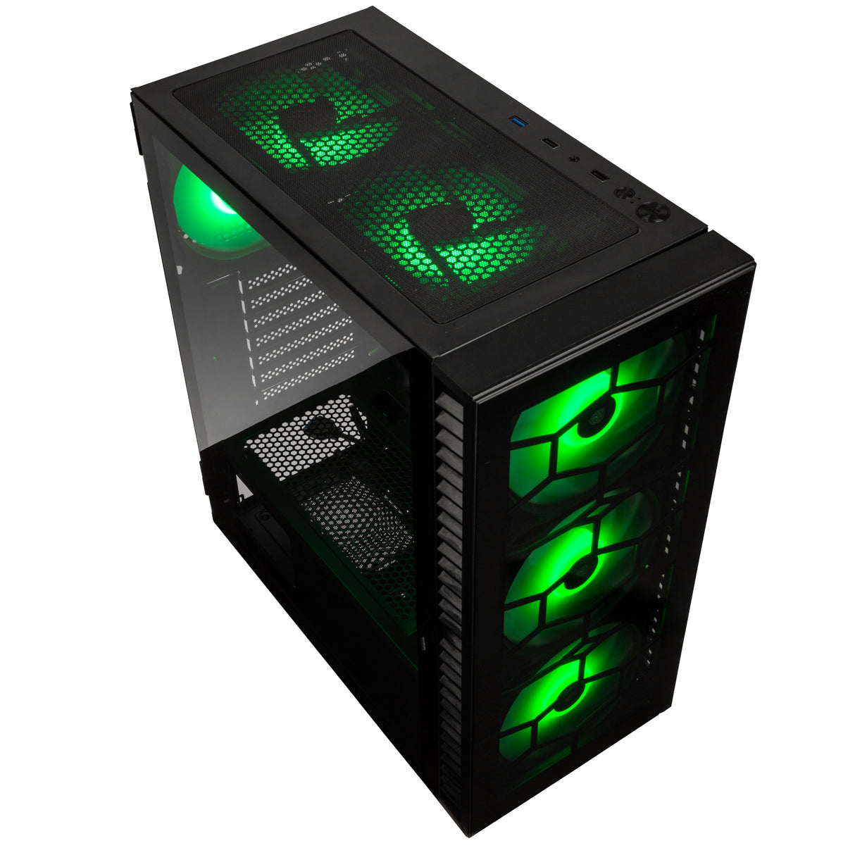Kolink Observatory HF Glass ARGB Midi-Tower-chassi – Svart