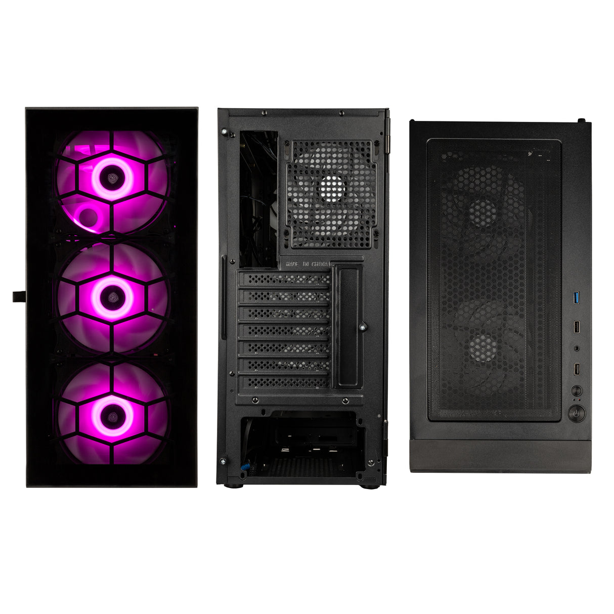 Kolink Observatory HF Glass ARGB Midi-Tower-chassi – Svart