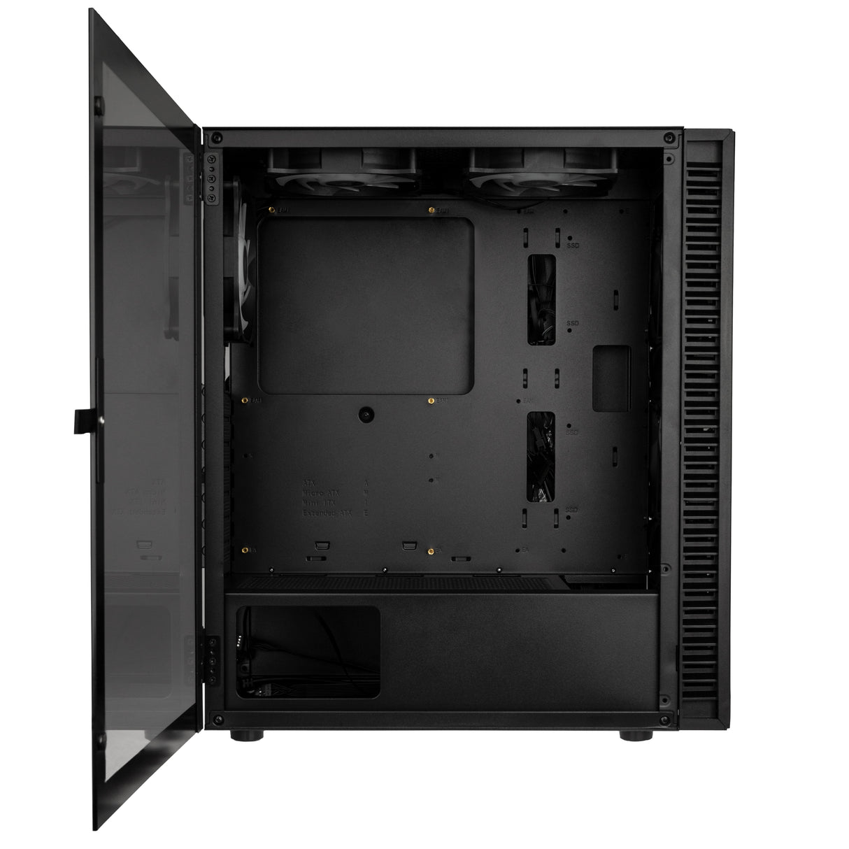 Kolink Observatory HF Glass ARGB Midi-Tower-chassi – Svart
