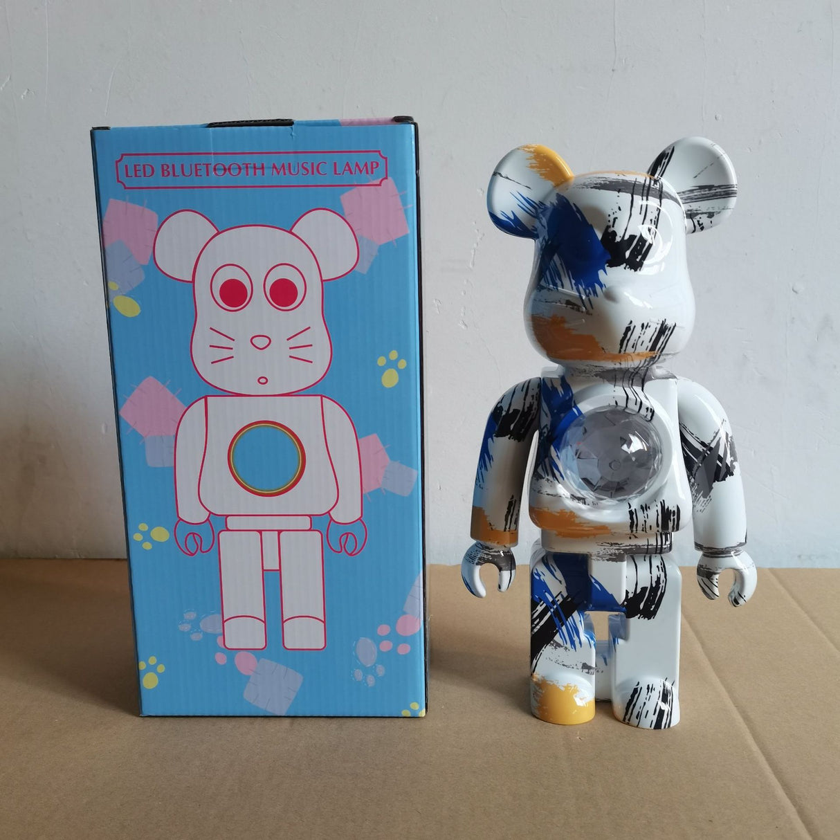 Teddy Star LED-lampa vit marmor