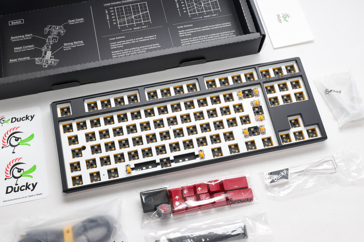 Ducky One 3 - Hot Swap ISO Barebone Black - TKL - RGB - Without Switches/keycaps