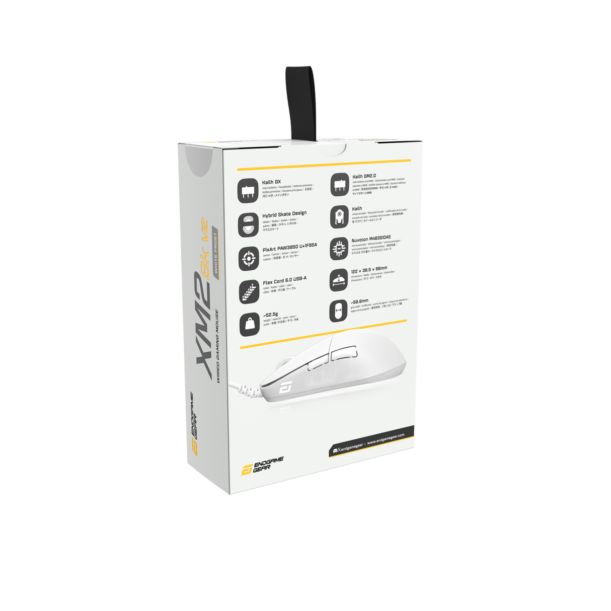 Endgame Gear XM2 8K V2 – Kablet Gaming Mus (White Frost)